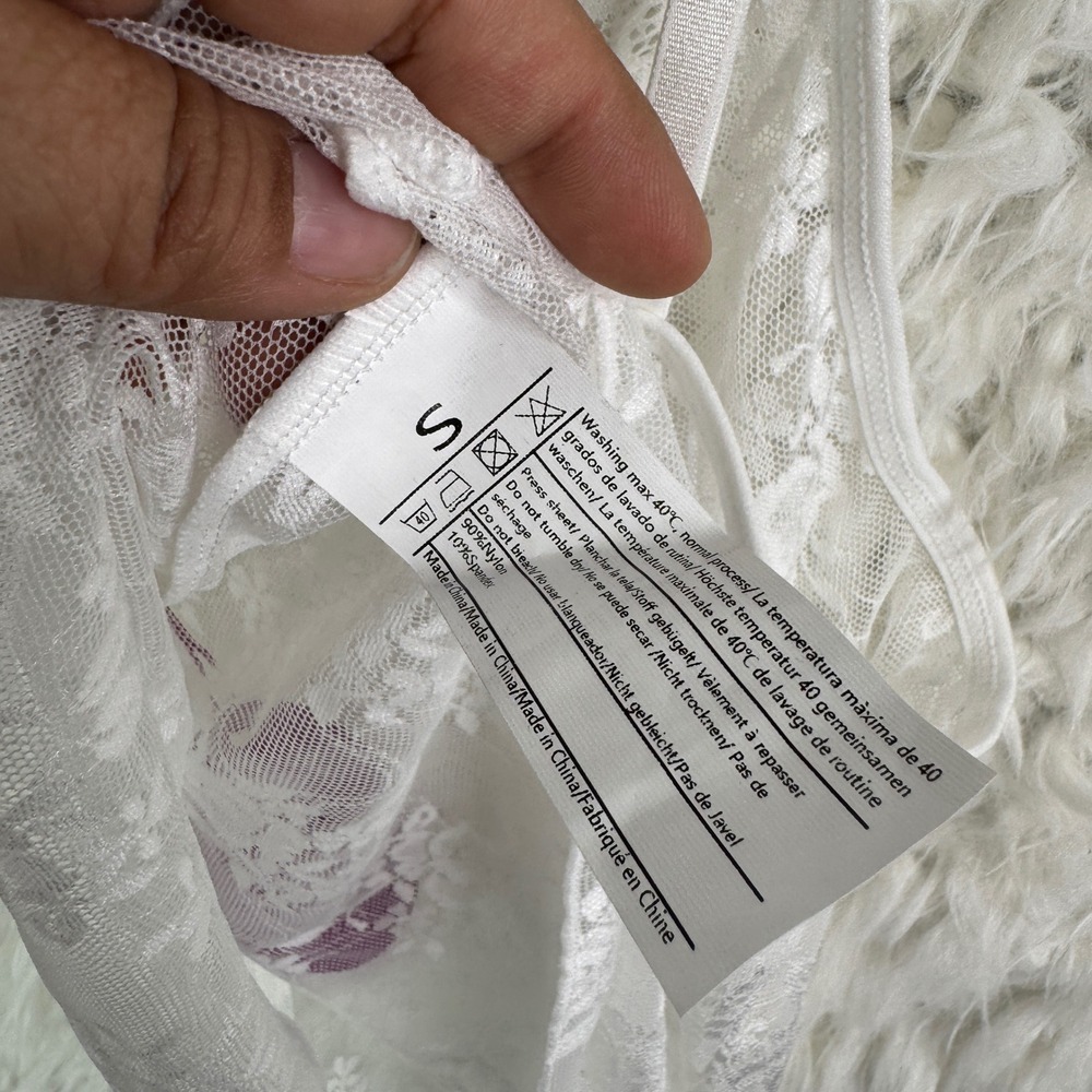 Avidlove Lingerie Set S White Floral Lace‎ Camisole Shorts Coquette Bridal Sheer - Picture 4 of 8